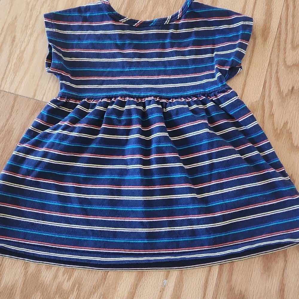 Old Navy Striped Multicolor Baby Dress 12-18 Months
